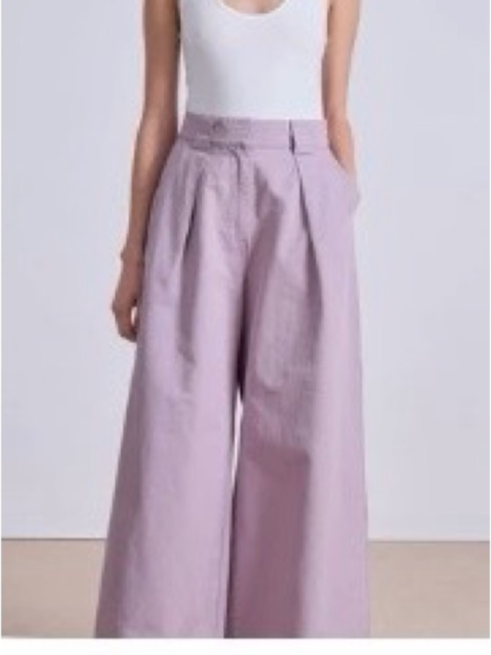 Apiece Apart Lavender Wide-Leg Pleated Trousers NWT